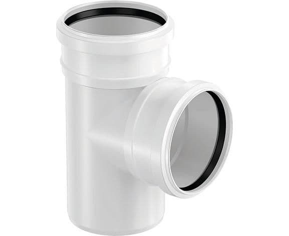 Тройник 110х50мм двухраструбный 88,5° Uponor Decibel
