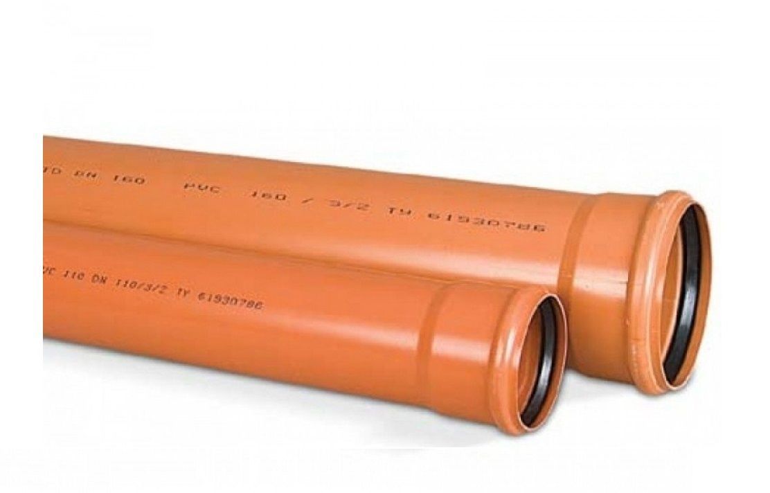 Труба гладкая 110x3,4x500 ПП наружная канализация