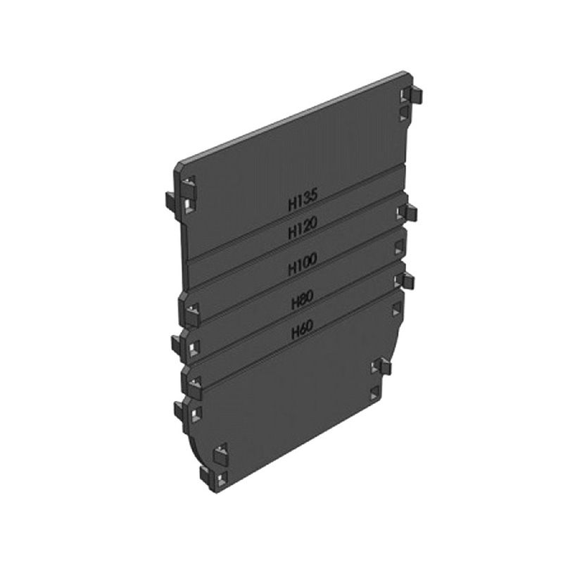 Торцевая заглушка универсальная для лотка водоотводного Standart/Standart Plus DN100, пластиковая